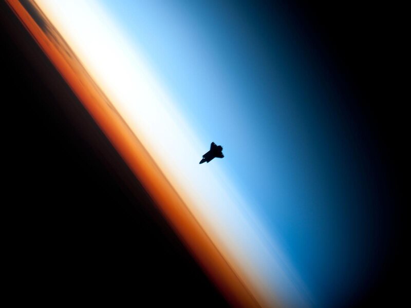 Silhouette of Fighter Jet — Blue