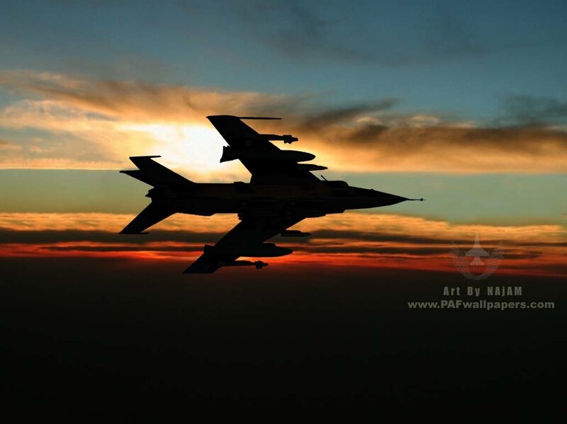 Silhouette of Fighter Jet — Orange, Dramatic, Sunset, Photograph, Sky, Sun
