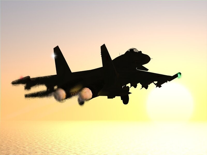 Silhouette of Fighter Jet — Yellow