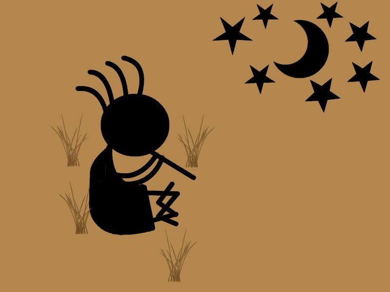 Silhouette of Figure in Grass