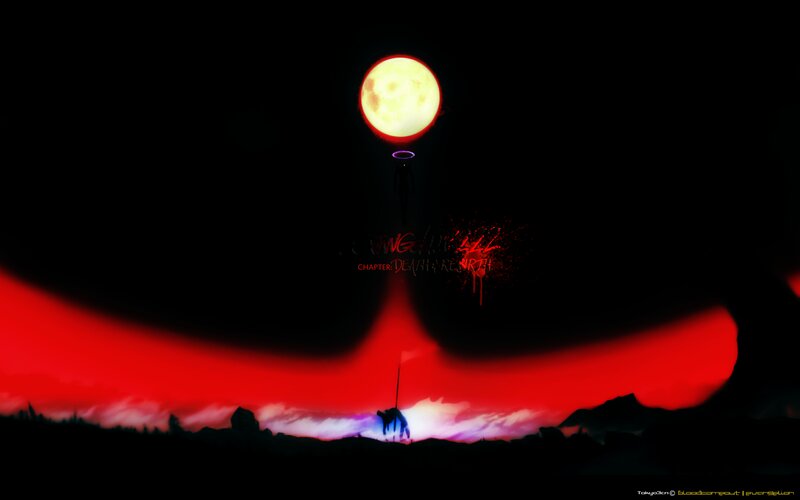 Silhouette of Figure with Spear