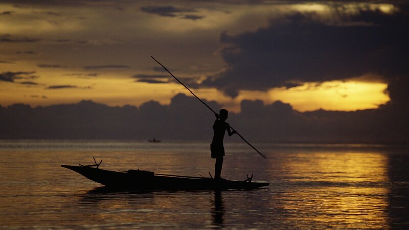 Silhouette of Fisherman