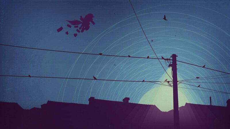 Silhouette of Flying Pony