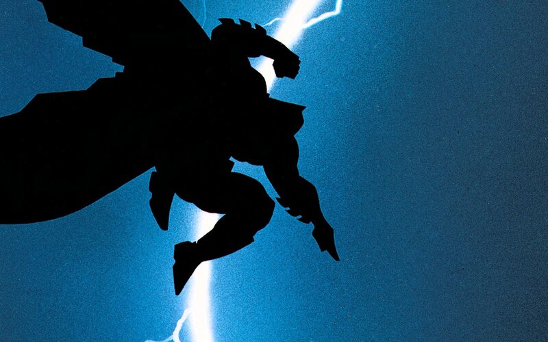 silhouette of flying superhero