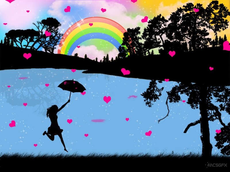 Silhouette of Girl Jumping