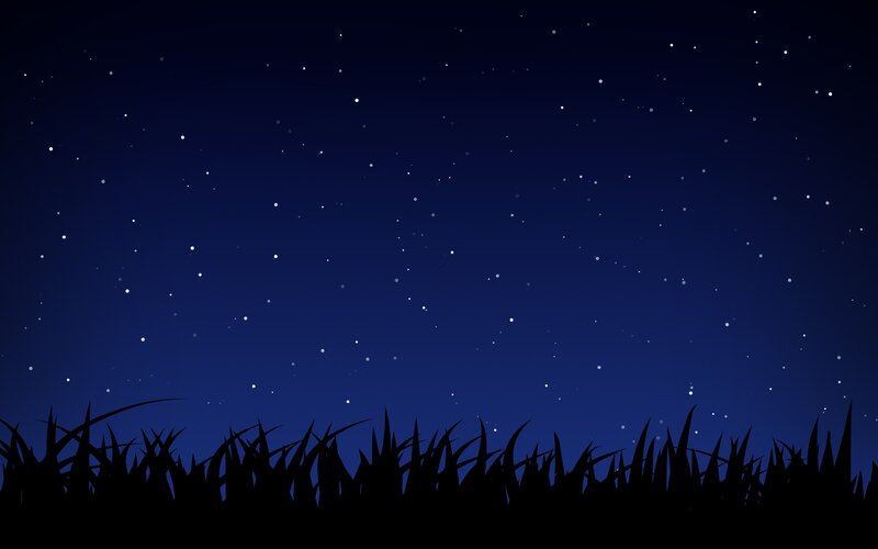 Silhouette of Grass — Blue