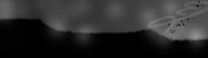 silhouette of grassy hill