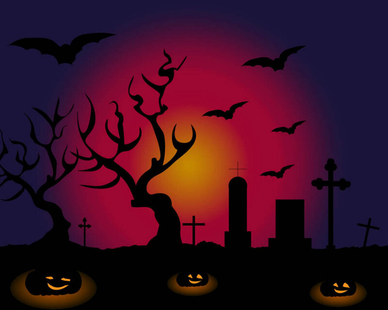 Silhouette of Graveyard