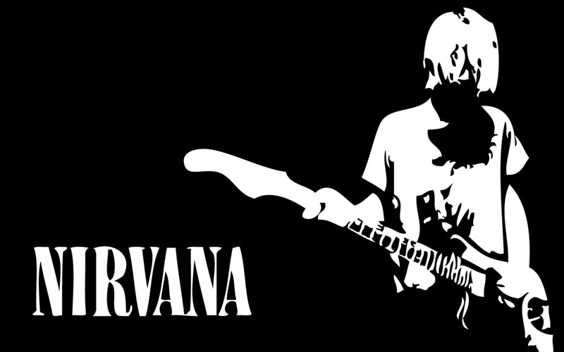 Silhouette of Guitarist — Black, Dramatic, Vector Art