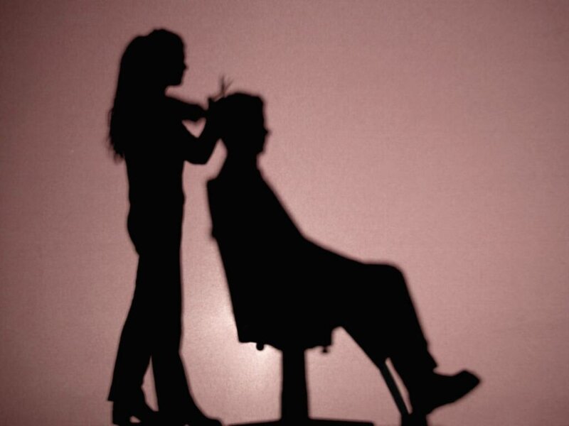 Silhouette of hair styling
