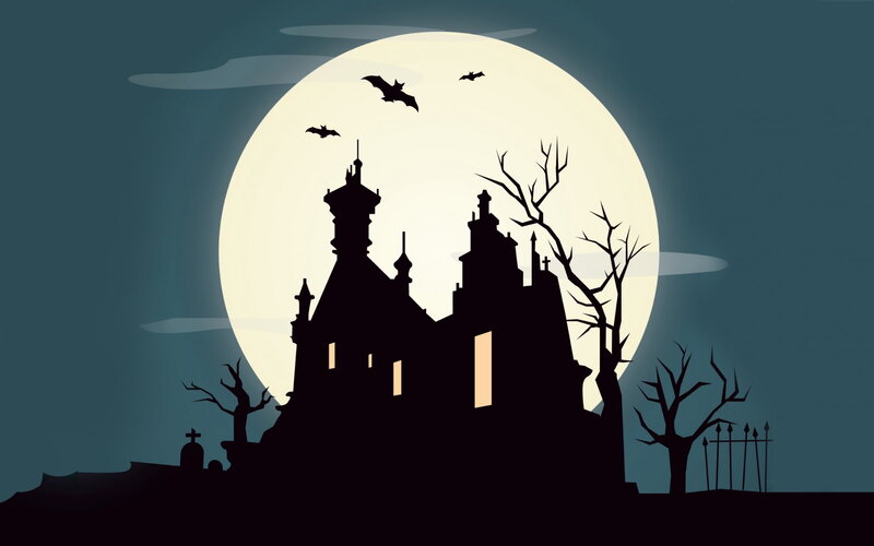 Silhouette of Haunted Castle