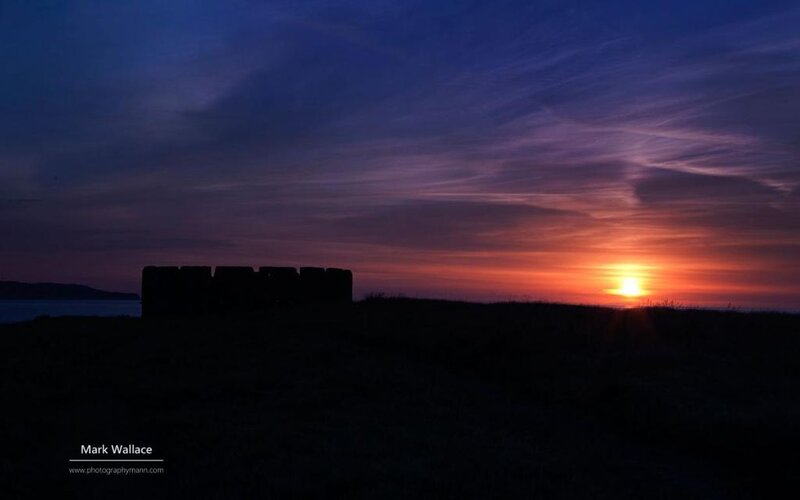Silhouette of Hay Bales