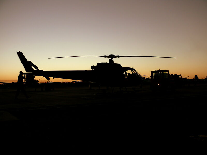 Silhouette of Helicopter — Black
