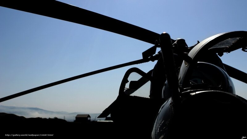 silhouette of helicopter