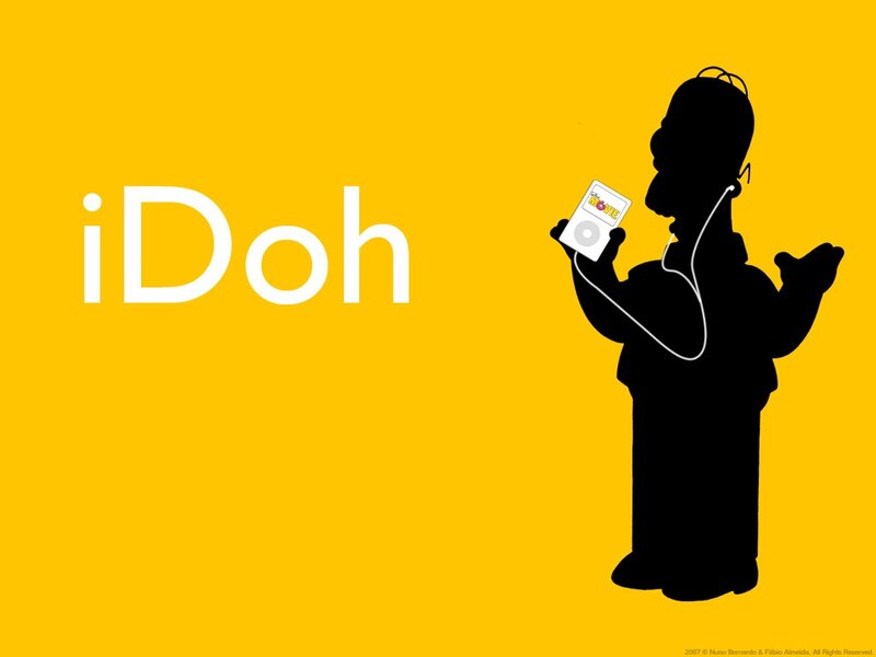 Silhouette of Homer Simpson — Yellow