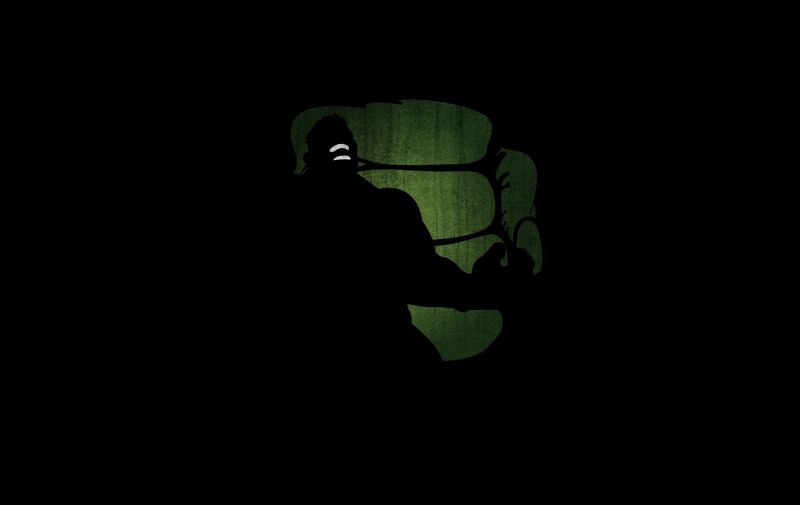 Silhouette of Hulk — Black, Dramatic