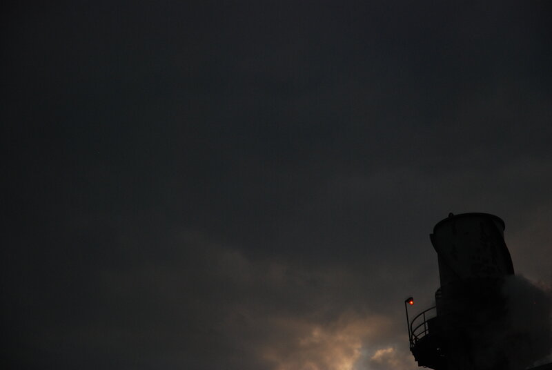 silhouette of industrial tower