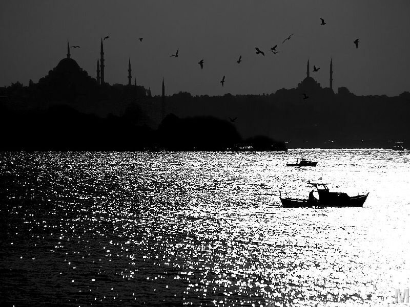 Silhouette of Istanbul at Dusk
