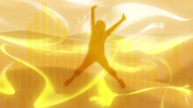 silhouette of jumping person