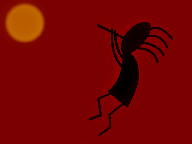 Silhouette of Kachina Figure