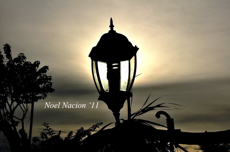 Silhouette of Lamp Post — Black