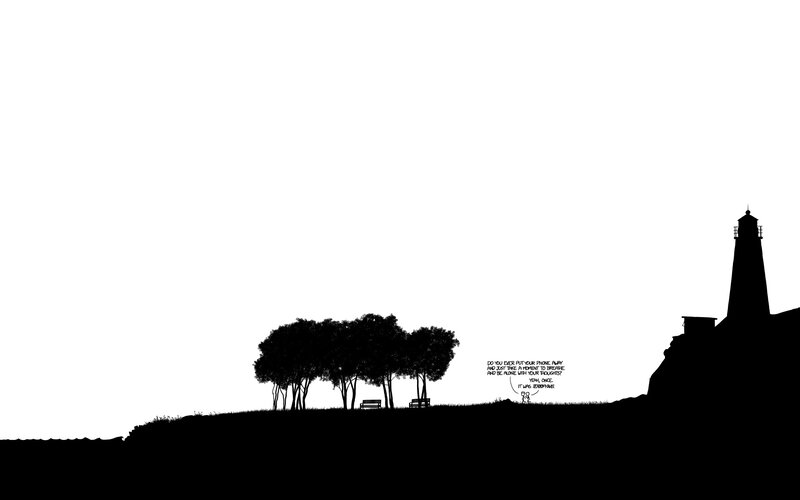 Silhouette of Lighthouse — Black, Minimalist