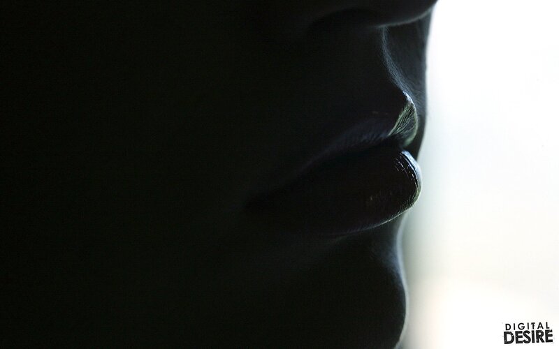 silhouette of lips in profile