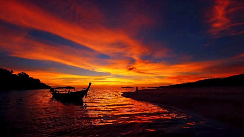 Silhouette of Longtail Boat