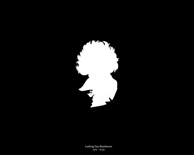 Silhouette of Ludwig van Beethoven