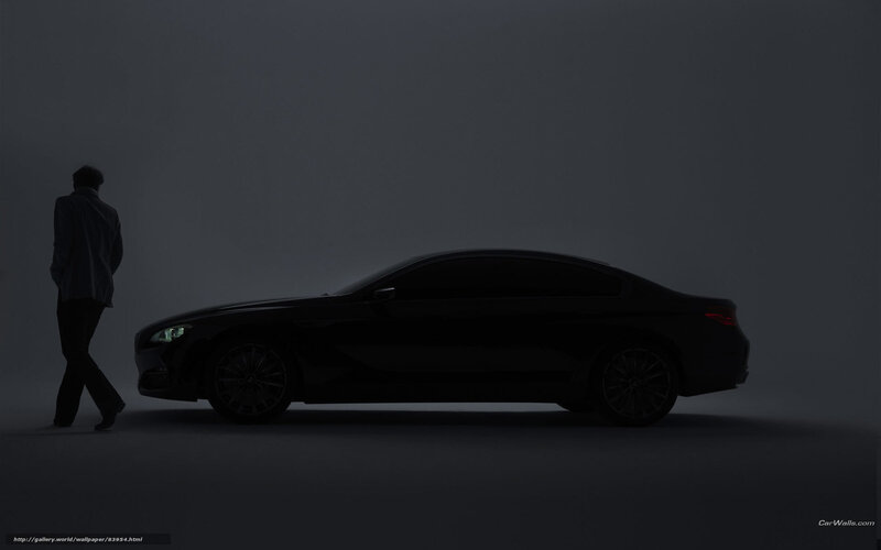 silhouette of man and car