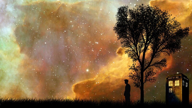 Silhouette of Man and Tree