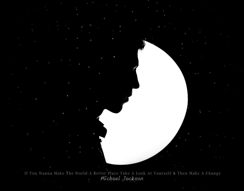 Silhouette of Man — Black, Dramatic, Night, Illustration, Moon