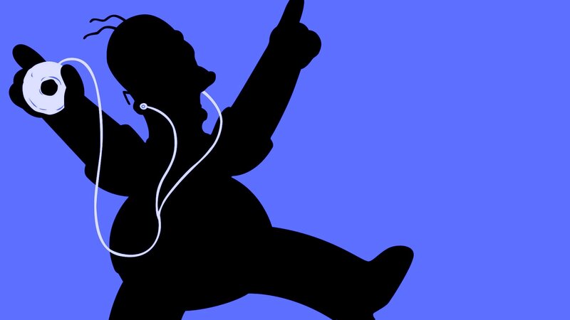 Silhouette of Man Dancing — Blue