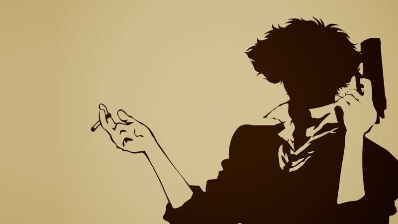 Silhouette of Man Holding Gun — Brown, Dramatic