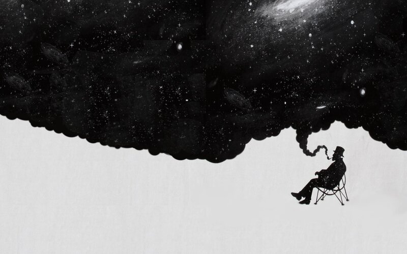 Silhouette of Man in Chair