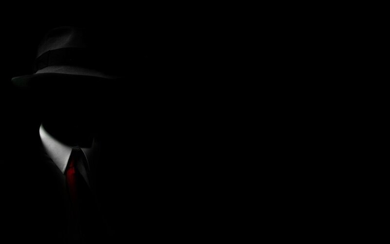 Silhouette of Man in Hat — Black, Dramatic, Photograph