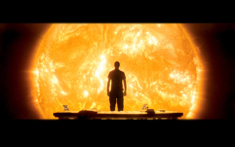 Silhouette of Man — Orange, Dramatic, Digital Art