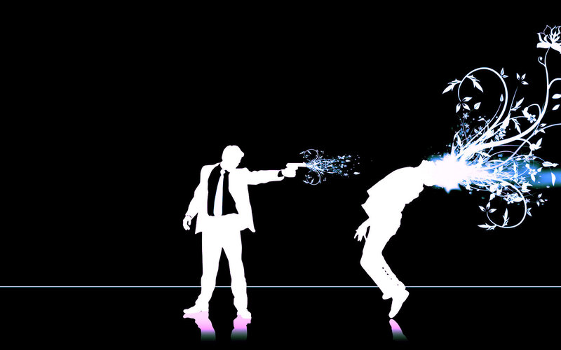 Silhouette of Man Shooting