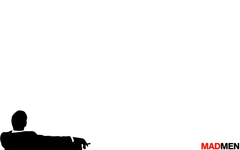 Silhouette of Man Sitting — Black, Calm