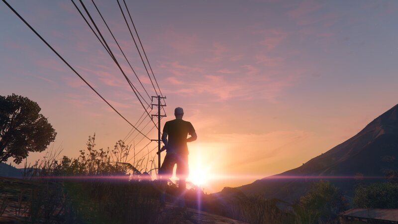 Silhouette of Man Standing — Orange