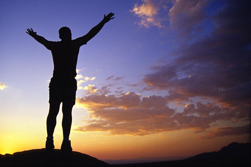 Silhouette of Man Standing
