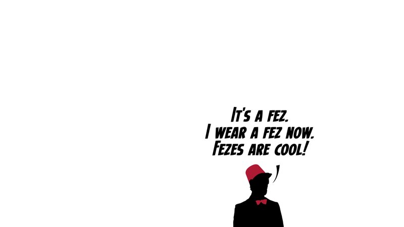 Silhouette of Man Wearing Fez — Black