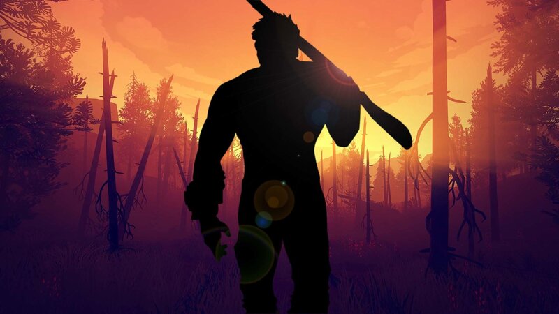Silhouette of Man with Axe