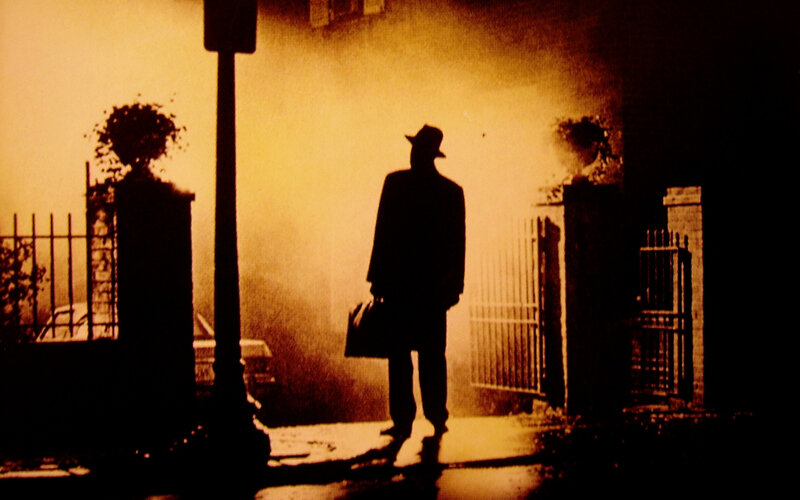 silhouette of man with briefcase