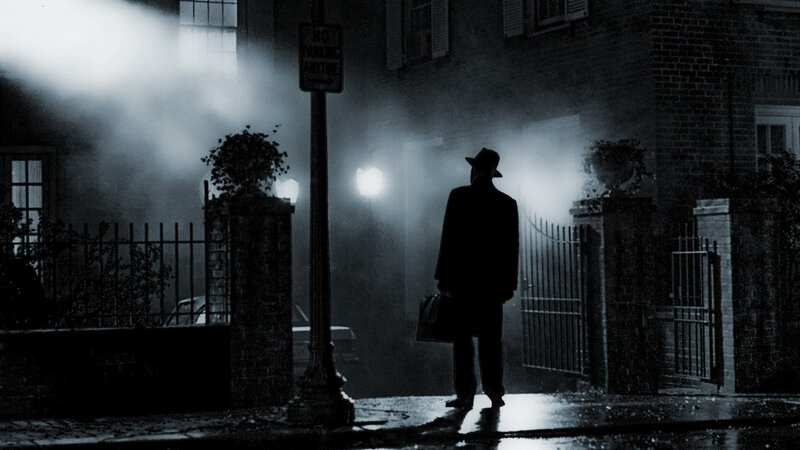 Silhouette of Man with Briefcase — Black, Dramatic