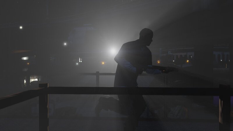 silhouette of man with gun