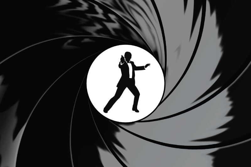 Silhouette of Man with Gun — Black, Dramatic