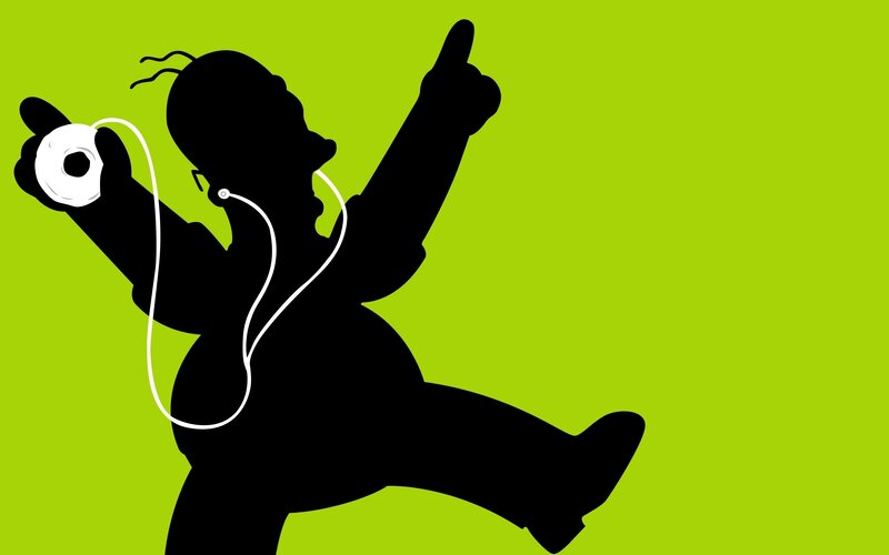 silhouette of man with headphones