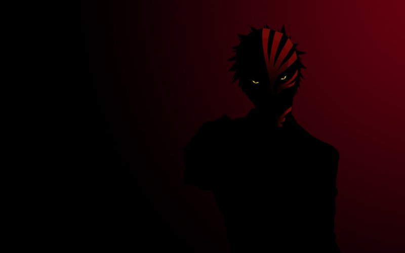 Silhouette of Masked Figure — Black, Dramatic