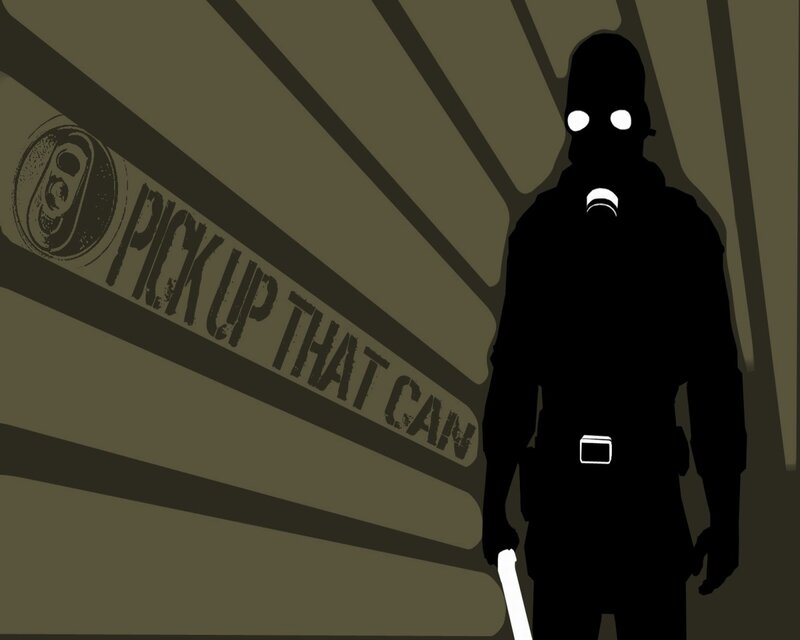 Silhouette of Masked Figure — Black
